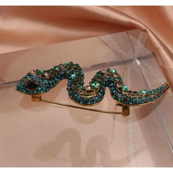 🐍 NEW sparkling slithering snake brooch 🐍 - Picture 1 of 6